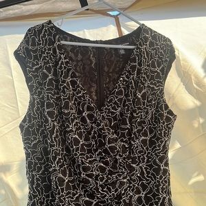 Black dinner knee length dress